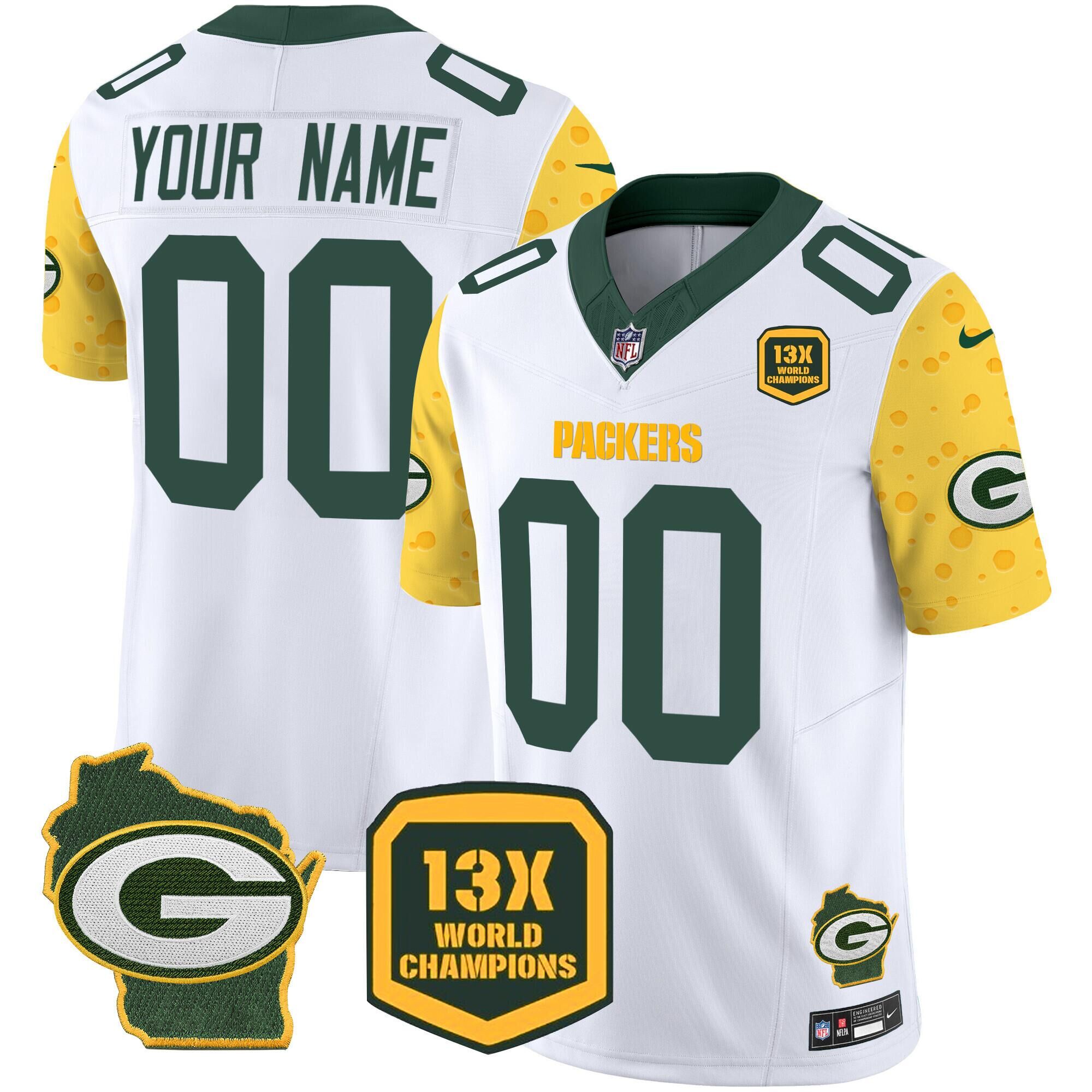 Custom Green Bay Packers Vapor F.U.S.E. Limited Jersey